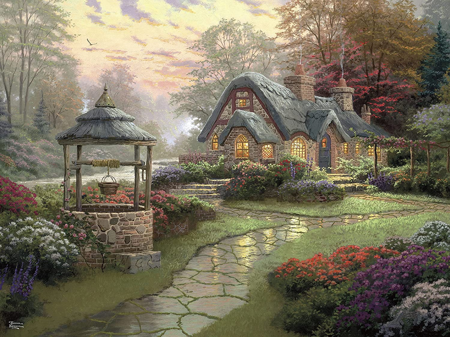 Ceaco - Thomas Kinkade Inspirations - Make a Wish Cottage - 300 Piece Jigsaw Puzzle