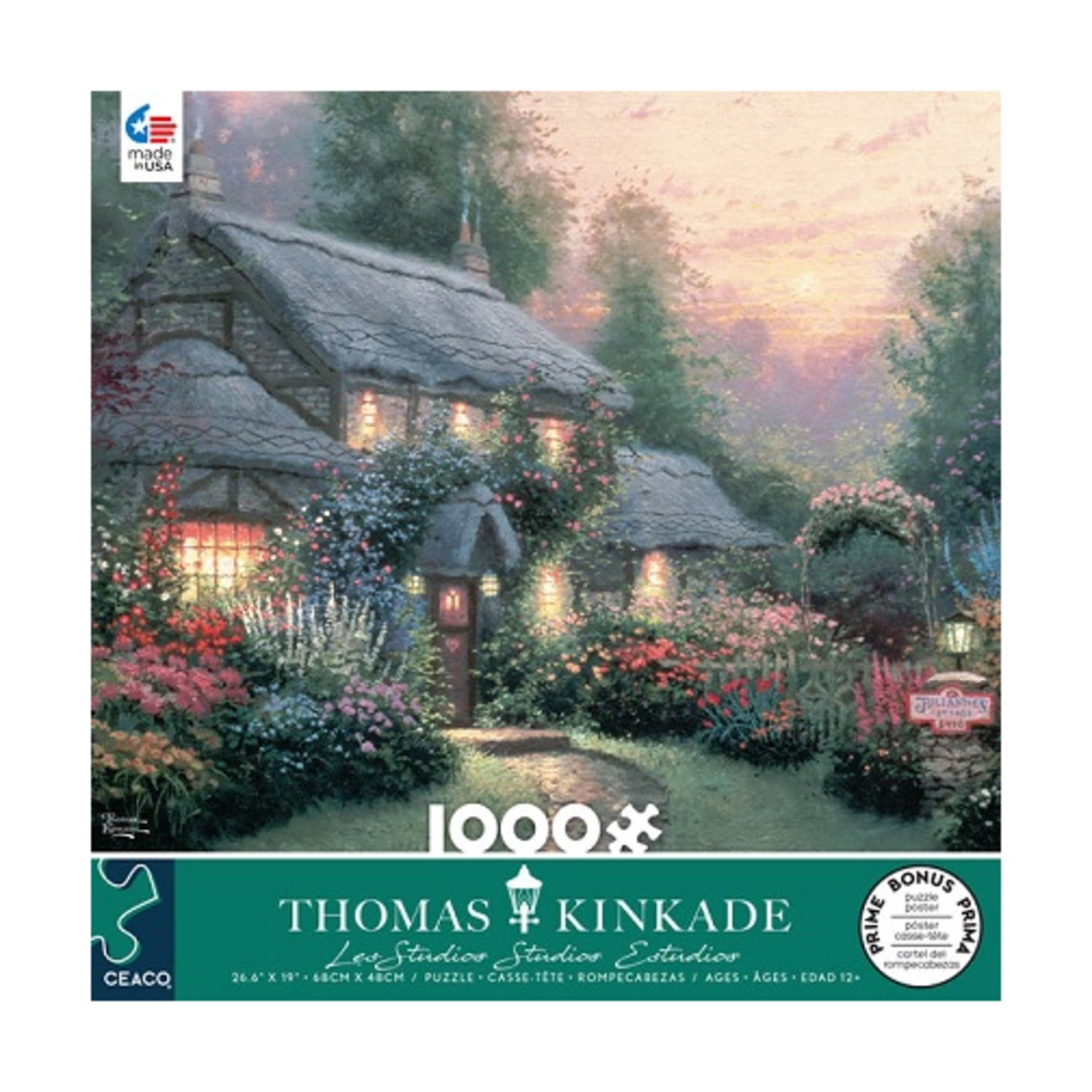 Ceaco - Thomas Kinkade - Julianne's Cottage - 1000 Piece Interlocking Jigsaw Puzzle