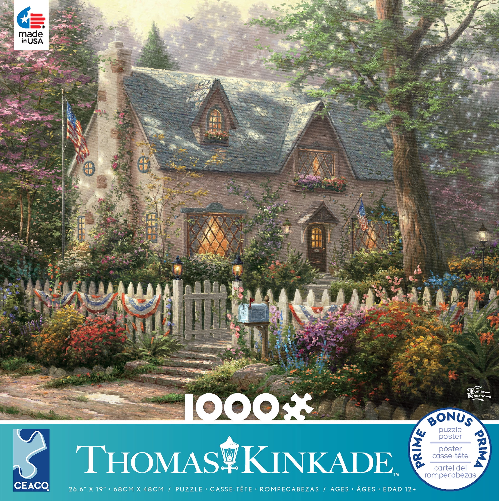 Ceaco Thomas Kinkade Liberty Cottage Puzzle, 1000 Piece - Walmart.com
