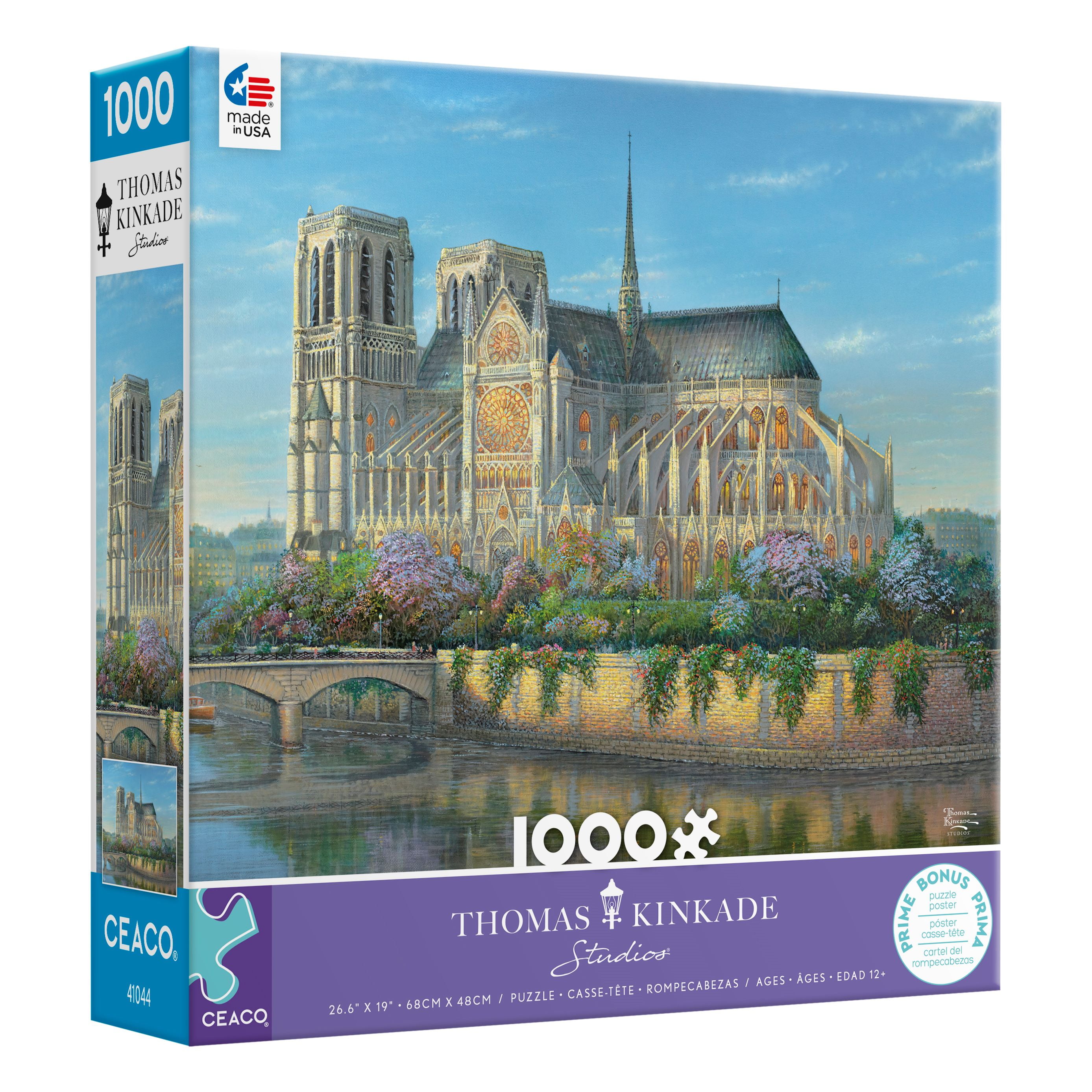Ceaco Thomas Kinkade Notre Dame 1000 Piece Interlocking Jigsaw Puzzle