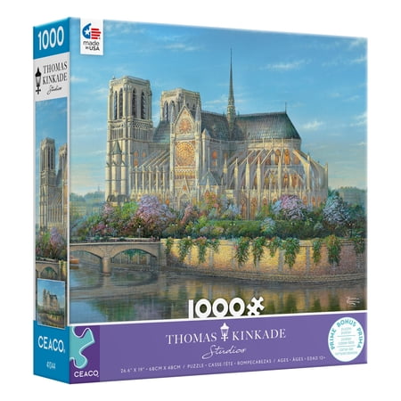 Ceaco Thomas Kinkade Notre Dame 1000 Piece Interlocking Jigsaw Puzzle