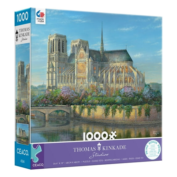 Ceaco Thomas Kinkade Notre Dame 1000 Piece Interlocking Jigsaw Puzzle