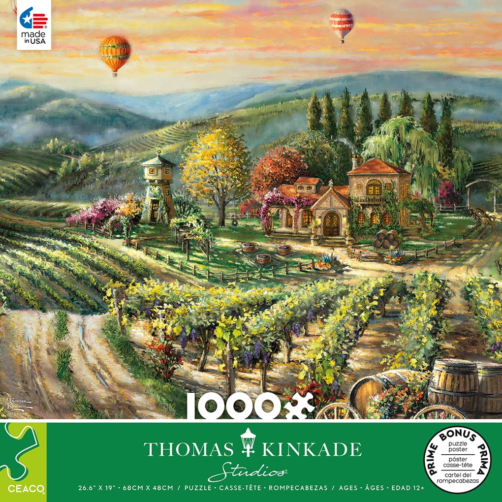Ceaco - Thomas Kinkade - Peaceful Valley Vineyard - 1000 Piece Jigsaw Puzzle