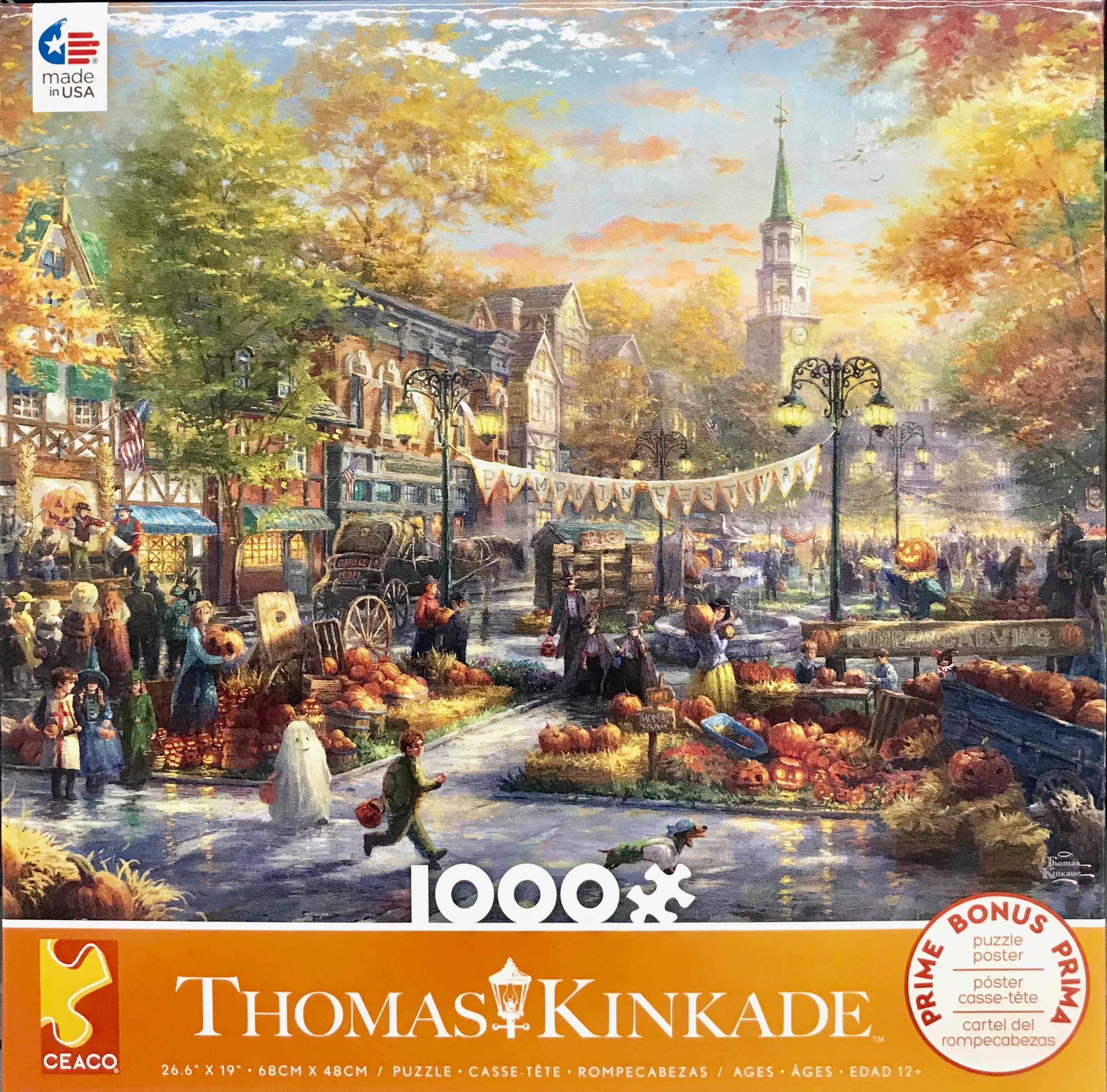Ceaco Thomas Kinkade Pumpkin Festival Puzzle, 1000 Piece