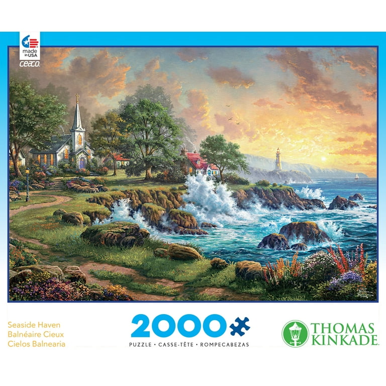 Ceaco Thomas Kinkade Seaside Haven Interlocking Jigsaw Puzzle, 2000 Piece