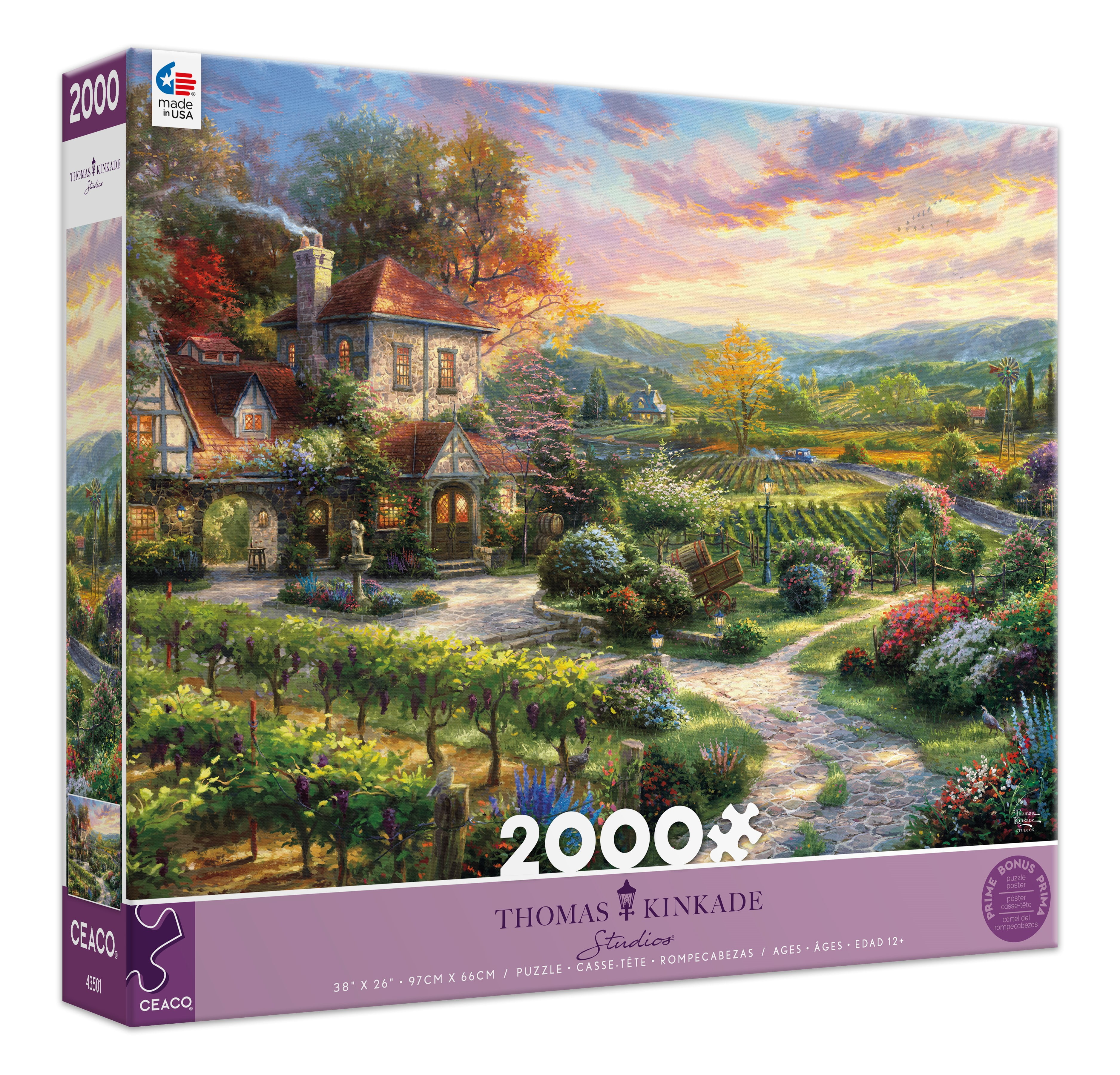 Ceaco - Thomas Kinkade - Wine Country Living - 2000 Piece Interlocking Jigsaw Puzzle