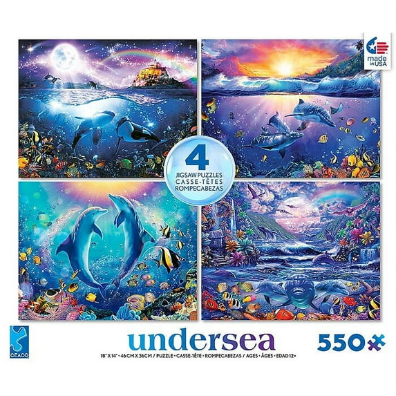 Ceaco Undersea 4 in 1 Puzzle, Entertainment (3647)