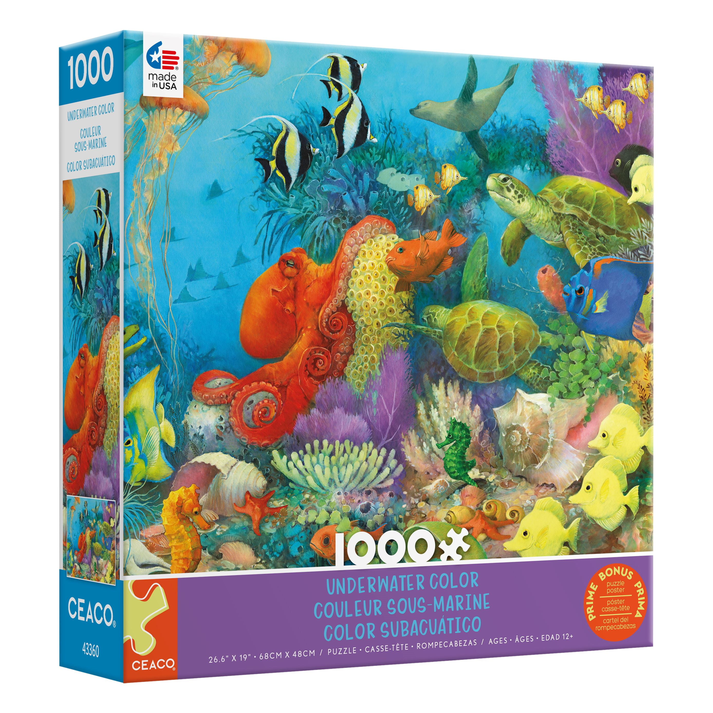 Ceaco Underwater Color (Christina P. Wyatt) 1000 Piece Interlocking Jigsaw Puzzle