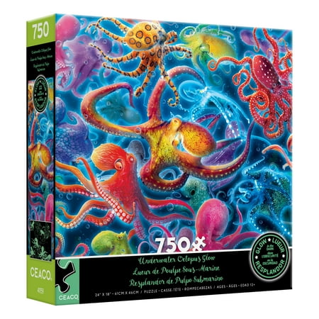 Ceaco Underwater Octopus Glow (Eduard) 750 Piece Interlocking Jigsaw Puzzle
