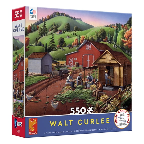 Ceaco - Walt Curlee - Corn Shuckers - 550 Piece Interlocking Jigsaw Puzzle
