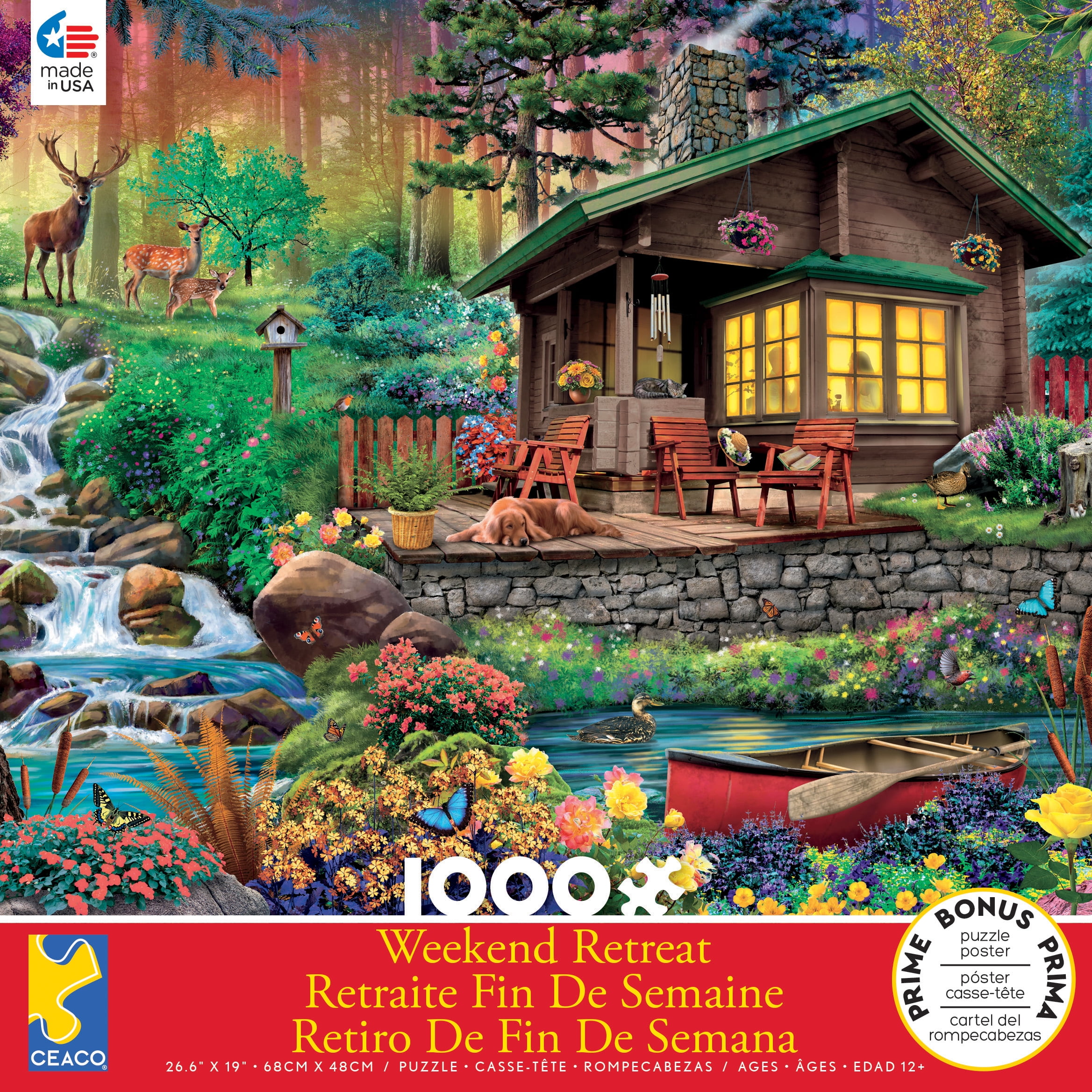 Log House Retreat 1000 Piece Jigsaw Puzzle