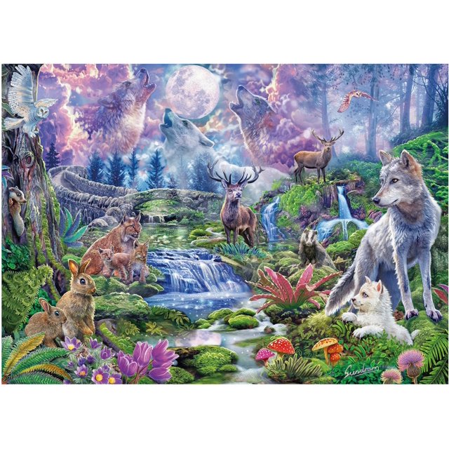 Ceaco Wild STF9 Moonlit Wolves 1000 Piece Jigsaw Puzzle