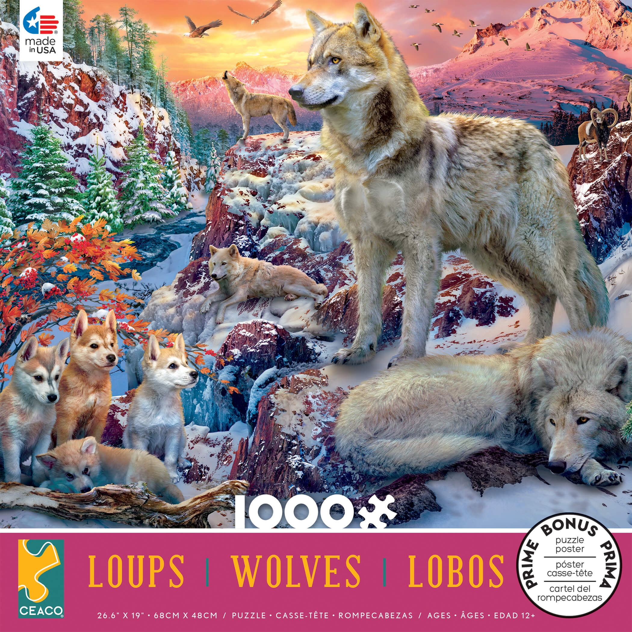 Ceaco - Wolves - Winter Wolfs - 1000 Piece Jigsaw Puzzle