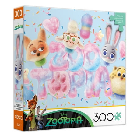 Ceaco Zootopia Cotton Candy 300-PC Interlocking Jigsaw Puzzle for Adults Ages 14+