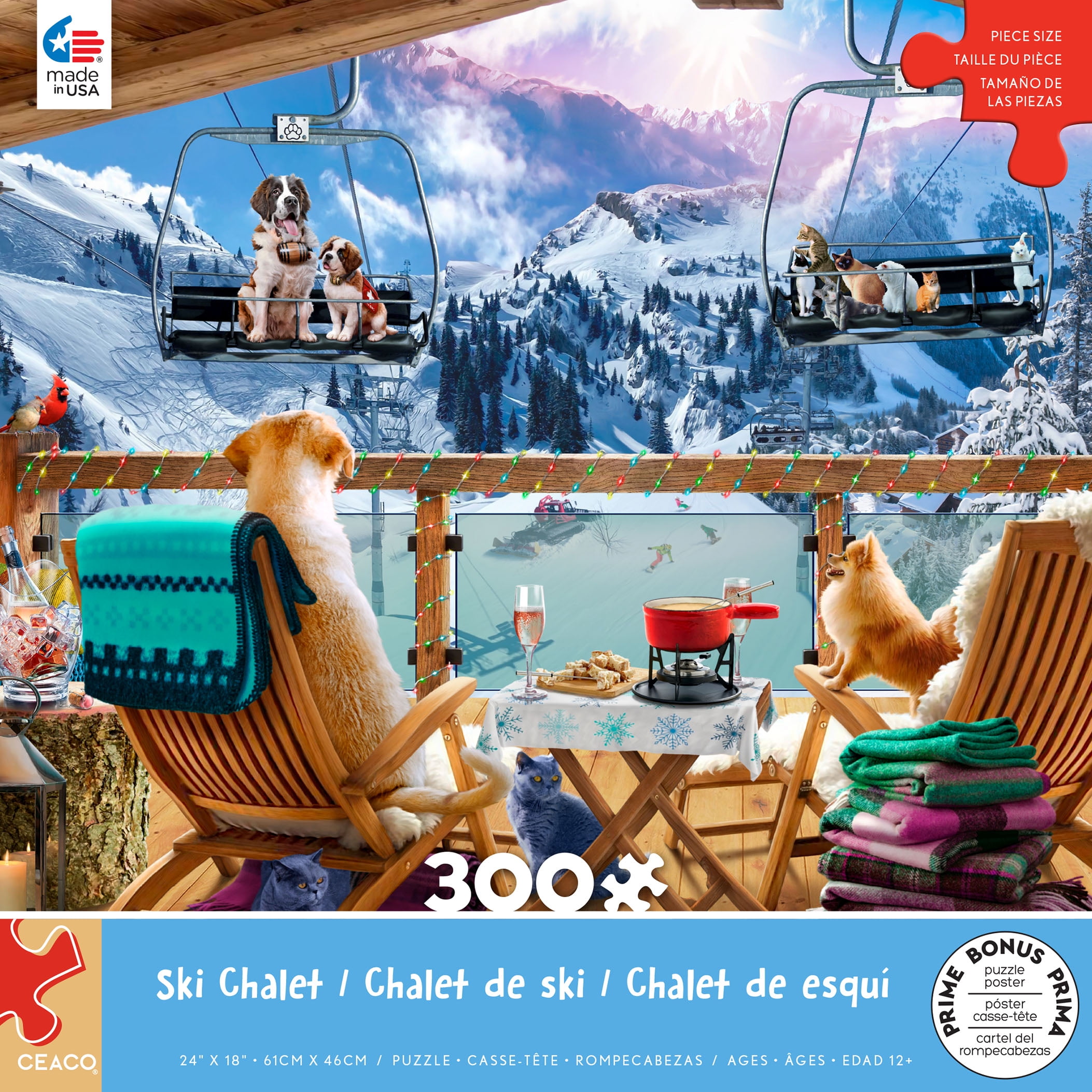 Ceaco300 Piece Ski Chalet (Andrew Farley) Interlocking Jigsaw