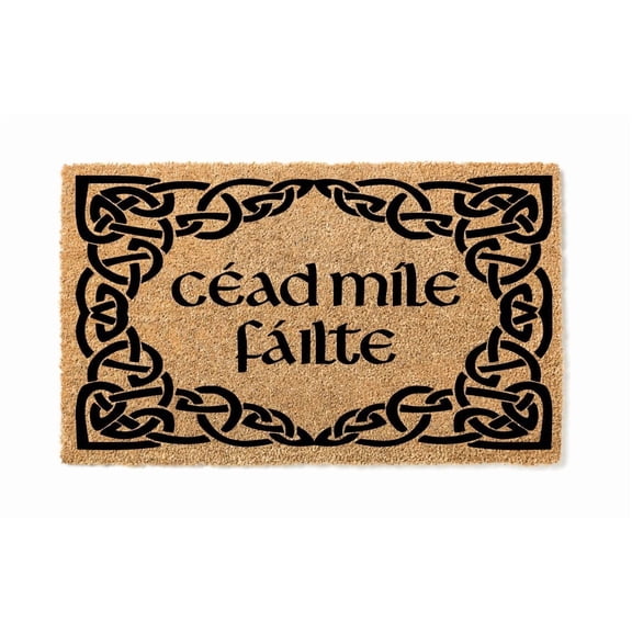 Cead Mile Failte Doormat - Coir Welcome Door Mat (18"x30")