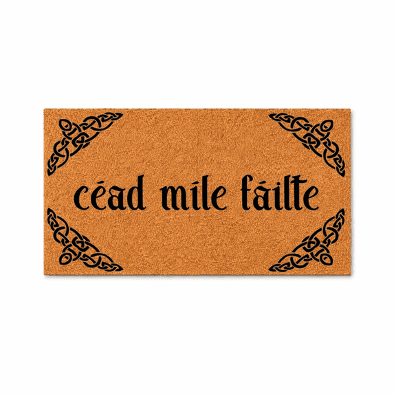 WoodByStu Doormat - Cead Mile Failte Welcome Door Mat (16"x24")