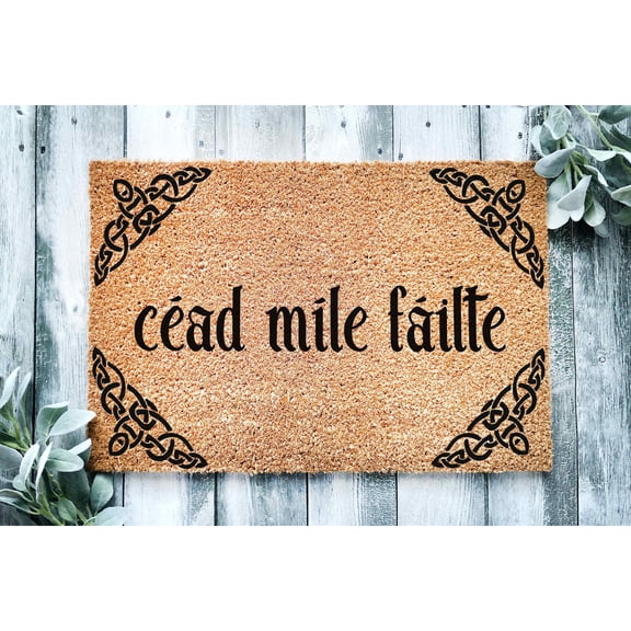 Cead Mile Failte Doormat - Coir Welcome Door Mat (24" x 36")