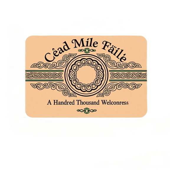 Cead Mile Failte Irish Celtic Knot Welcome Diatomaceous Earth Doormat, 36 x 24 inches