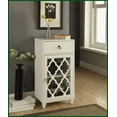 thumbnail image 1 of Ceara White Finish Coffee Table - Space-Saving with Drawer & Glass Door Storage for Any Room, 1 of 10