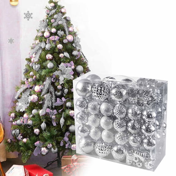Cebalnir 116pc Shatterproof Christmas Ball Ornaments Set with Gift Box - For Tree, Home, Wedding, Party