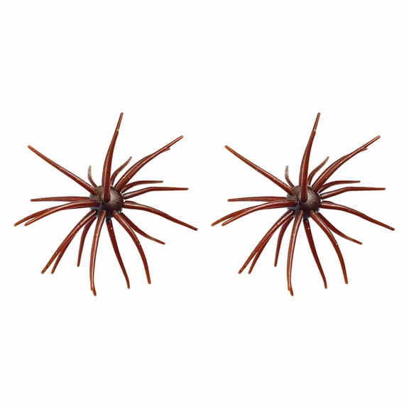 Cebalnir 2PC Sea Urchin Soft Bait Realistic Fuzzy Dice Fishing For Floating TPR Swimbait With Reflective, Finesse Creature Bait