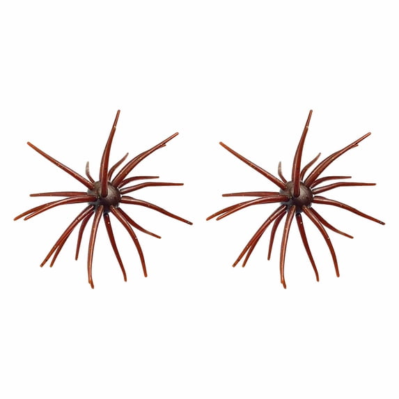 Cebalnir 2PC Sea Urchin Soft Bait Realistic Fuzzy Dice Fishing For Floating TPR Swimbait With Reflective, Finesse Creature Bait