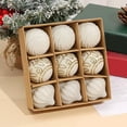 thumbnail image 1 of Cebalnir Christmas Decorations 9 Piece Flocked Christmas Balls Christmas Decoration SetMultiple Styles Of Christmas Tree Decorations Can Also Be Used For Other Party, 1 of 8