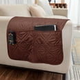 thumbnail image 1 of Cebalnir Couch Armrest Covers For Sofa With 2 Big And 4 Small Side Pockets Recliner Arm Protector Washable Living Room Armchair Caddy Organizer Chair Bedside Storage Book Magazines Waterproof, 1 of 6