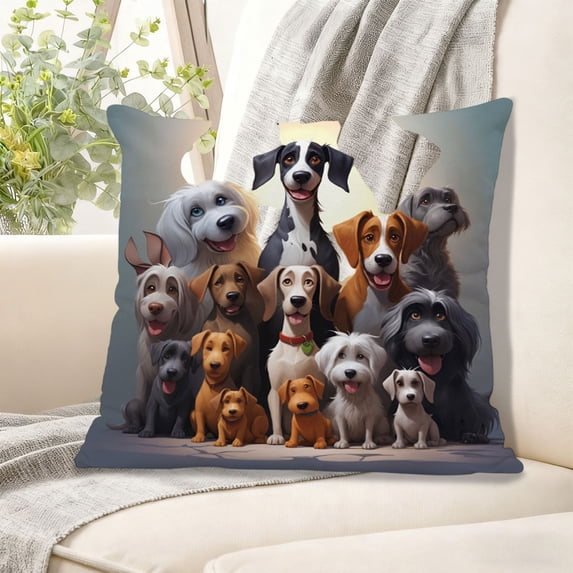 Cebalnir Cute Animals Print Pillow Set Bedroom Living Room Sofa Cushion 45x45 Cm For Sofa Living Room Decoration 18x18 Inch