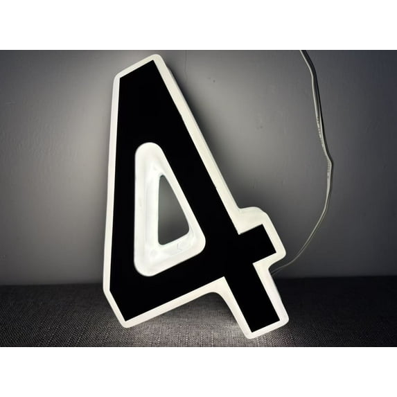Cebalnir Light Up Waterproof LED Address Numbers Signs For Houses Large Personalized Illuminated Exterior Modern House Numbers Light