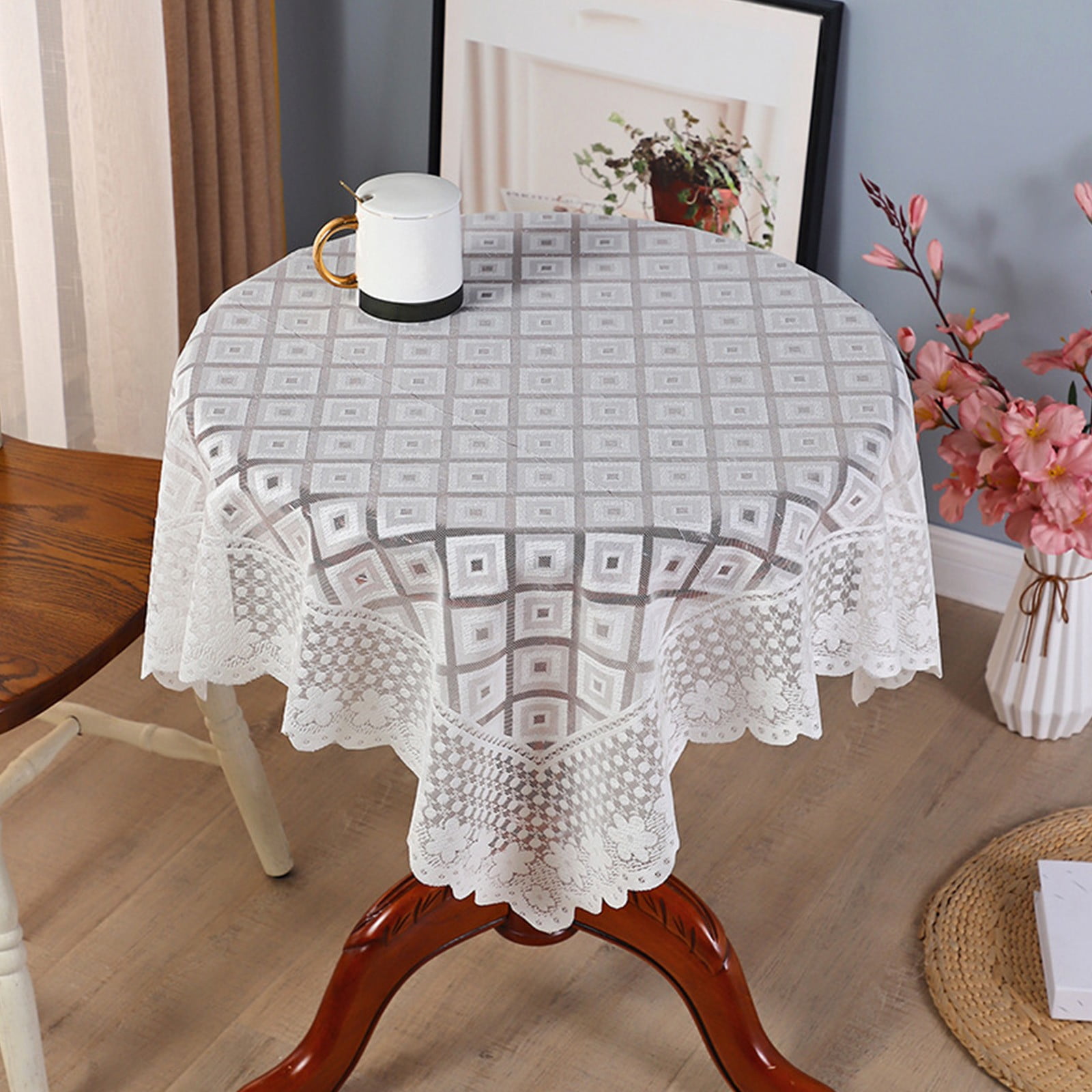 Cebalnir Table Cloths With Fringe Decorative Cover For Tables 35 4x35 Cebalnir Table Cloths With Fringe Decorative Cover For Tables 35 4x35