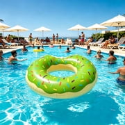 Cebalnir Thick Inflatable Donut Swim Floats Bites Style Water Tube For Pool Lakes Beach Outdoor Water Use Fits Teens Adults Kids Summer Water Floating Gear