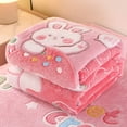 thumbnail image 1 of Cebalnir Winter Thickened Milk Velvet Blanket Corals Flannel Blanket Bed Sheet One Dormitory Student Fleece-lined Children's Lovely Blanket, 1 of 6