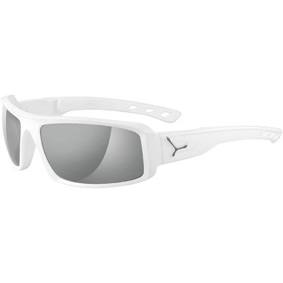 Cebe Adult S SENTIAL Sunglasses,OS,Shiny White/Grey Polarized Lens