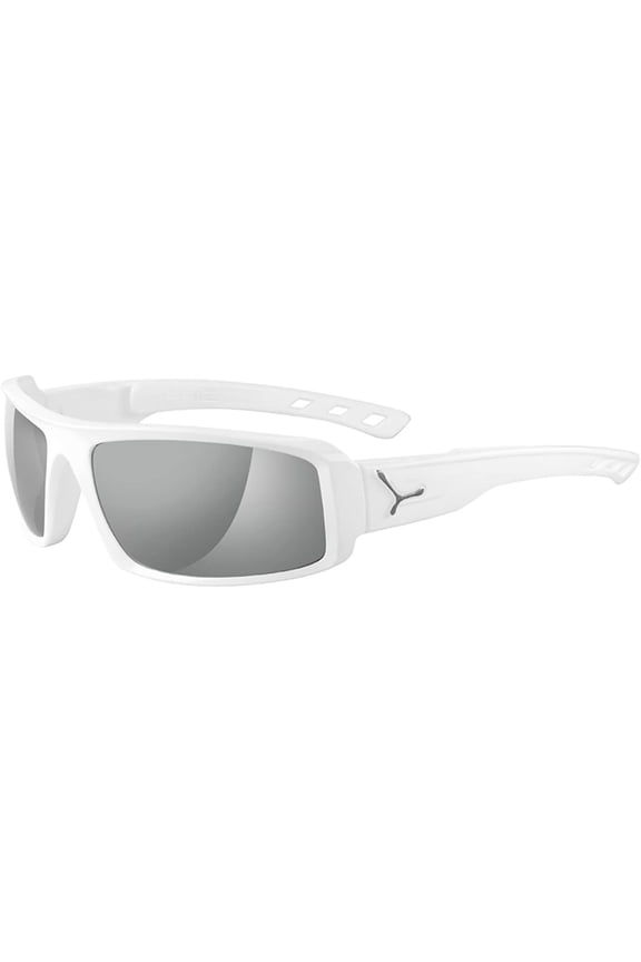 Cebe Adult S SENTIAL Sunglasses,OS,Shiny White/Grey Polarized Lens