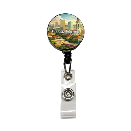 Cebu City, Philippines Travel City Country Stamp Retractable Reel ID Badge Key Card Name Tag Holder with Clip price history and forecast - Blooza Blooza