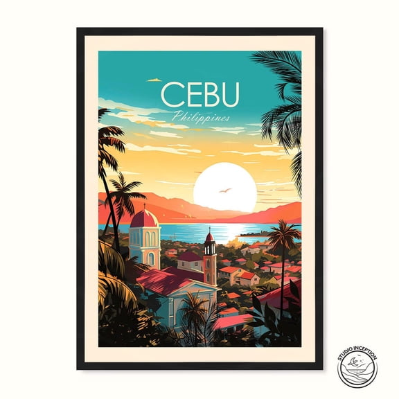 Cebu Philippines Island Travel Wall Art Decor Unframed Paper Print
