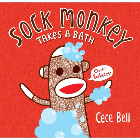 Cece Bell's Sock Monkey: Sock Monkey Takes a Bath (Hardcover)