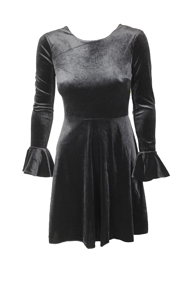 Cece Black Scoop Back Fit & Flare Velvet Dress XS, Women's Cece Black Scoop Back Fit & Flare Velvet Dress XS, Women's
