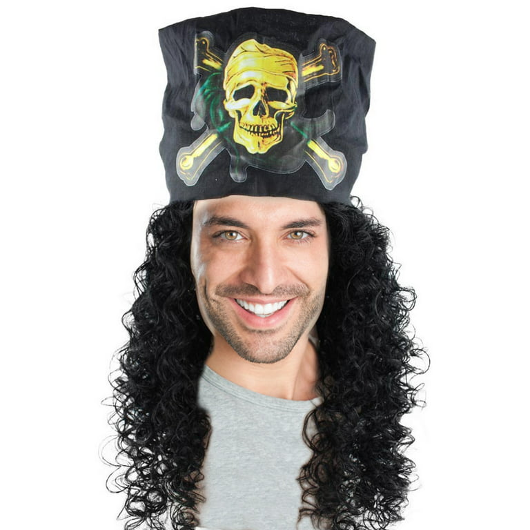 Cece Mens Pirate Wig Captain Hook Hair Wigs for Cosplay Costume