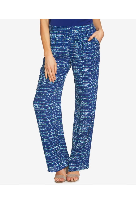 Printed Wide Leg Soft Pants Midnight Rush XS