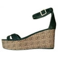 thumbnail image 1 of Cecelia New York Bella Black/Leopard Ankle Buckle Strap Platform Wedge Sandals (Black/Leopard, 10), 1 of 5