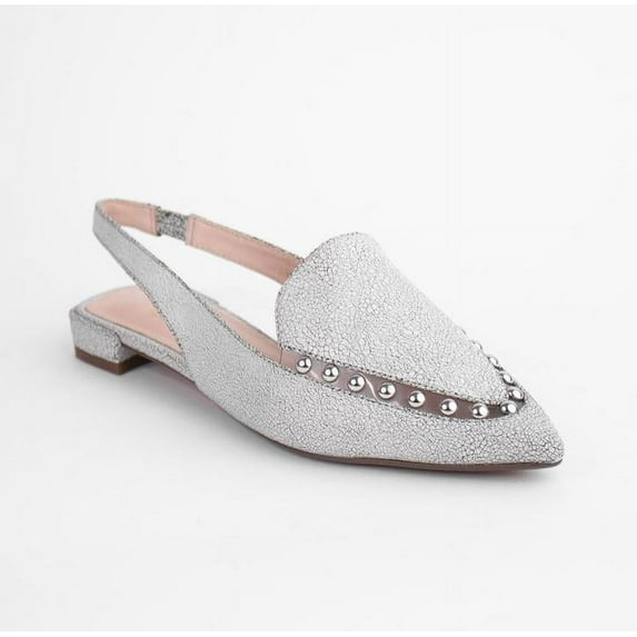 Cecelia New York Cleo Studded Elasticized Slingback Flat MARBLE