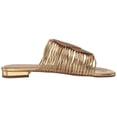 thumbnail image 1 of Cecelia New York Darleen Slide Sandals Gold Rinestone Slip On Caged Mule Flat (Gold/Gold Stone, 9.5), 1 of 6