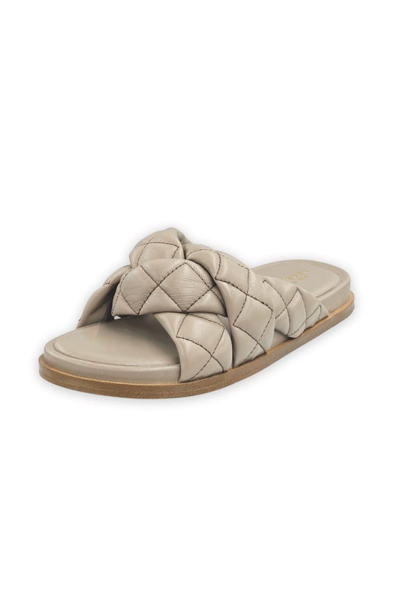 Ellie Dune Leather Womens Casual Slip On Open Toe Cage Sandals