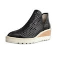 thumbnail image 1 of Cecelia New York Georgie Wedge Almond Toe Ankle Boots Booties BLACK LEATHER (BLACK LEATHER, 6), 1 of 4