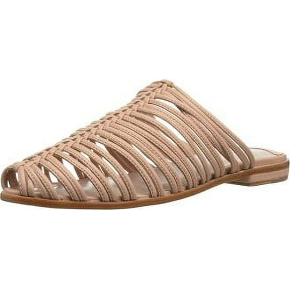 Cecelia New York Gloria Slide Sandals Peony Nude Closed Toe Caged Flats Mules (Peony, 7)