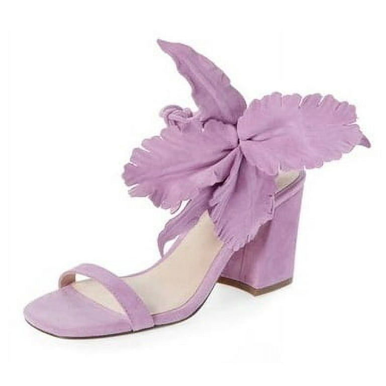 Cecelia New York Hibiscus Boisn Flower Ankle Tie Open Toe