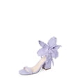 thumbnail image 1 of Cecelia New York Hibiscus Cielo Flower Ankle Tie Open Toe Block Heel Sandals (Cielo, 11), 1 of 3